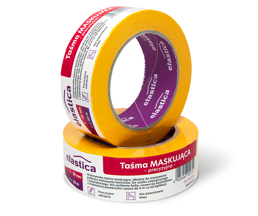 Taśma maskująca precyzyjna Elastica GOLD PRO ++ 38mm/50m TM PR 