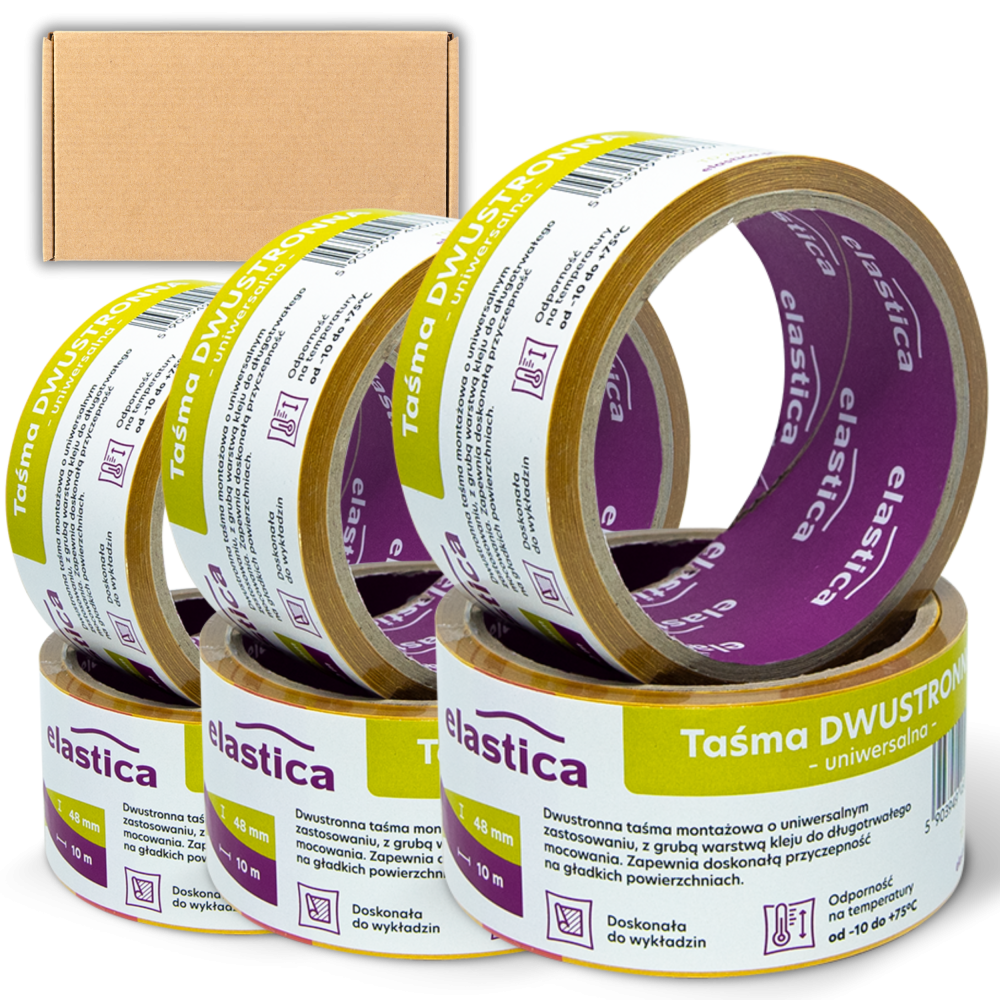 36x Taśma dwustronna uniwersalna Elastica 48/10m TD25115