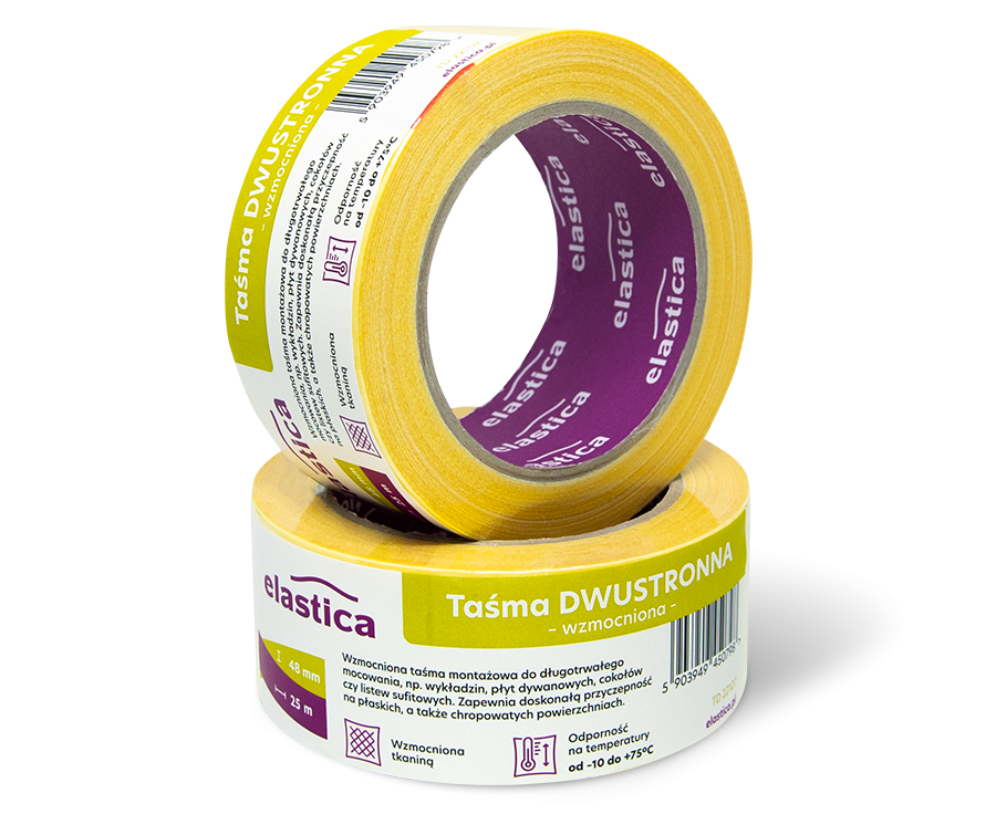 Taśma dwustronna wzmocniona Elastica 48/25m TD22107