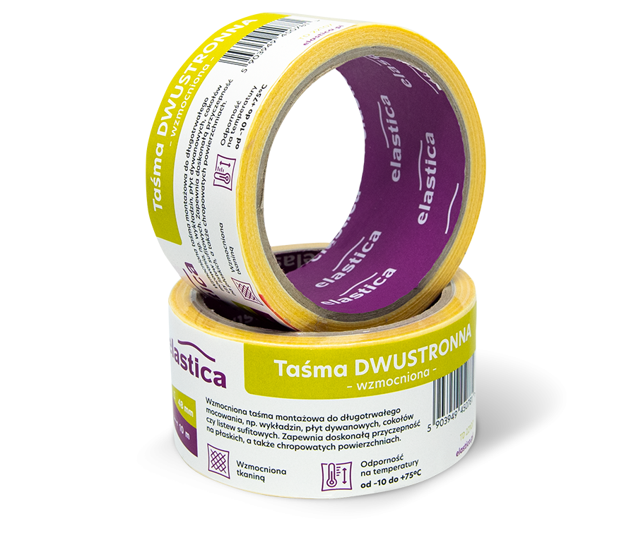 Taśma dwustronna wzmocniona Elastica 48/10m TD22107