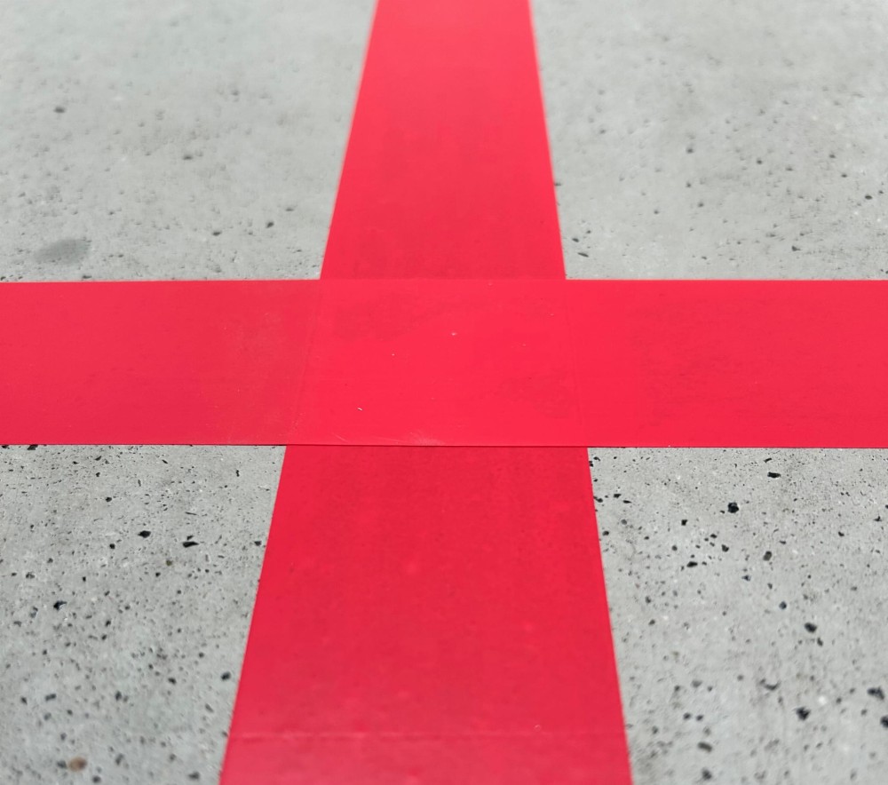 Taśma Ostrzegawcza Elastica PREMIUM PVC 50mm/33m  RED 