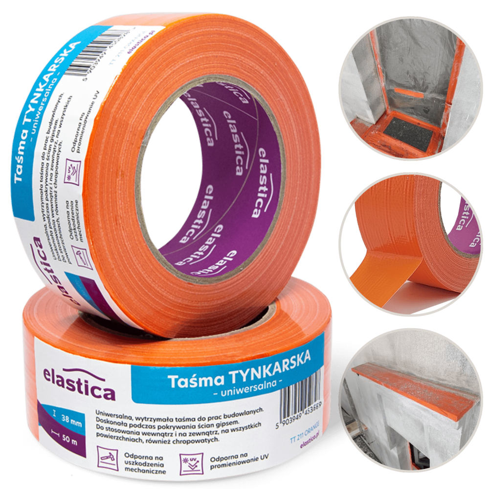 Taśma Tynkarska Elastica 38mm/50m TT211 ORANGE