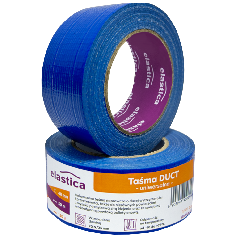Taśma naprawcza uszczelniająca DUCT TAPE BLUE Elastica 48mm/50m TU101 NIEBIESKA Gaffer Gaffa