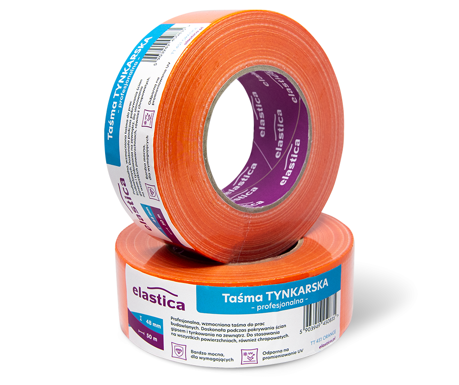 Taśma Tynkarska Elastica 48/50m TT451 ORANGE
