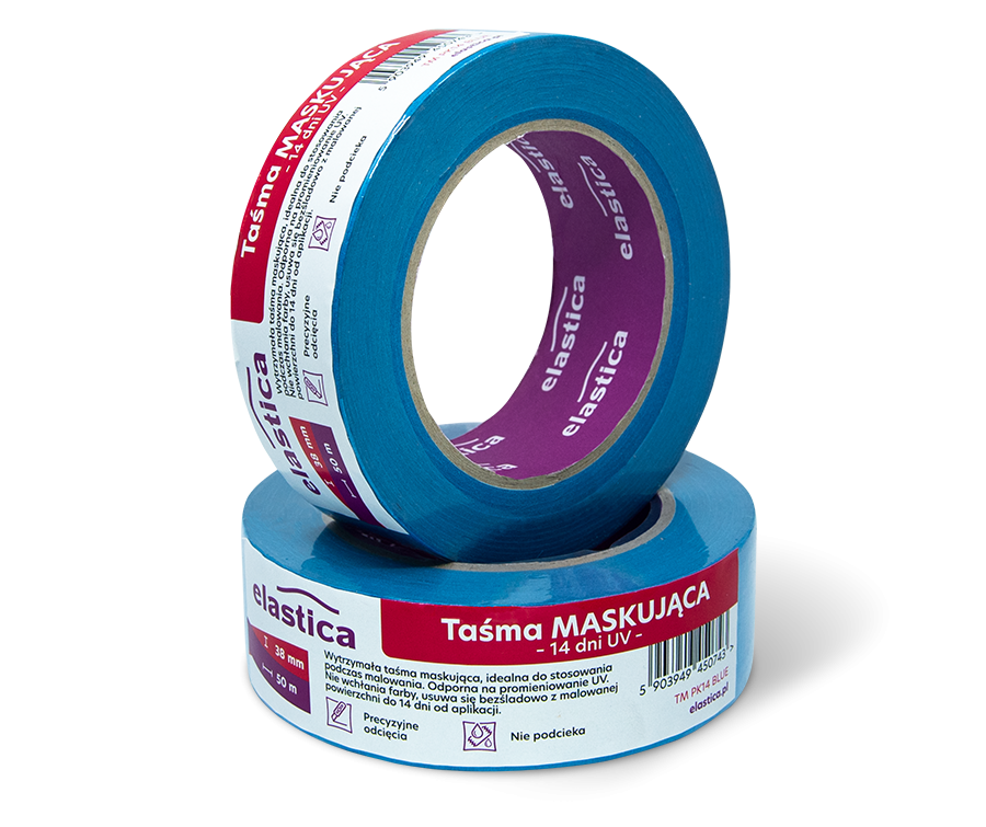 Taśma maskująca malarska 14 dni Elastica UV 38/50m TM PK14 BLUE PRO+