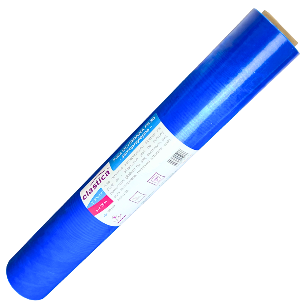 Folia malarska niebieska do okien i szyb 30µm 500mm x 75m FS30 UV