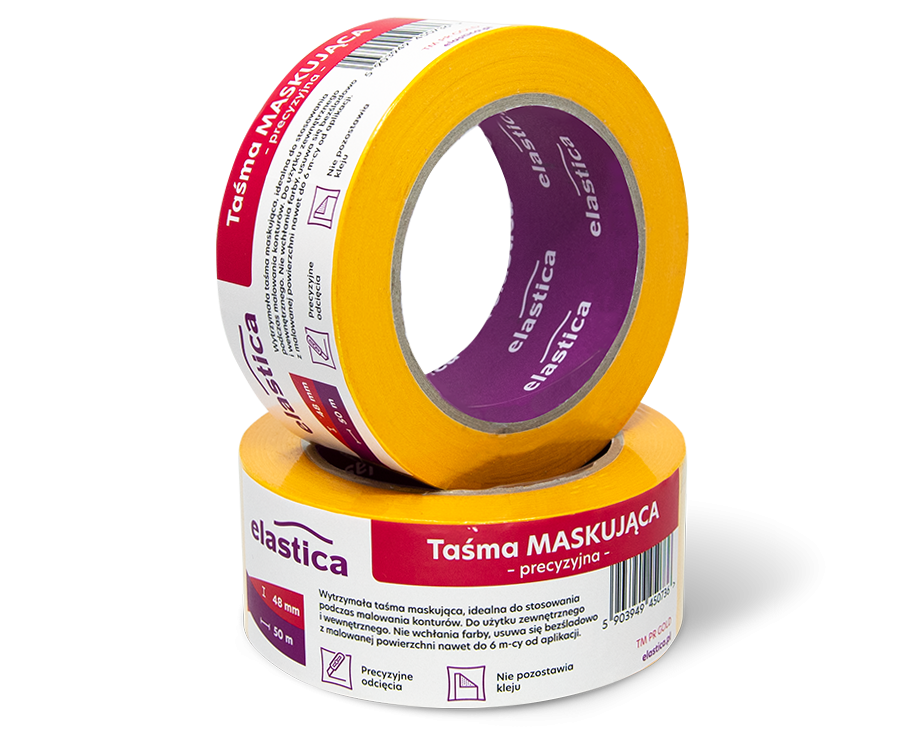 Taśma maskująca precyzyjna Elastica GOLD PRO ++ 48mm/50m TM PR 