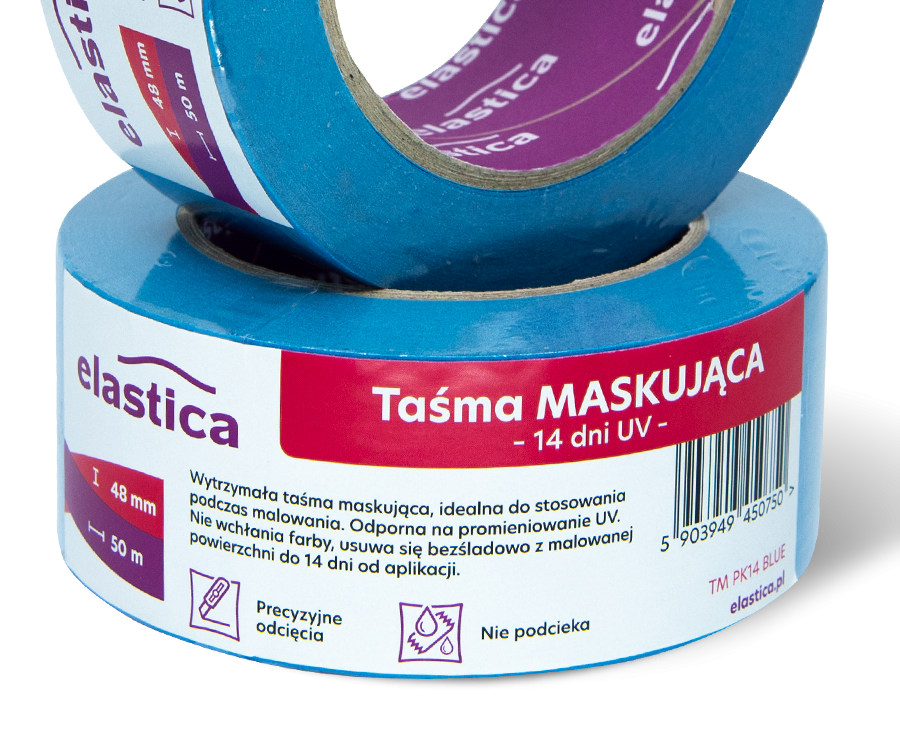 Taśma maskująca malarska 14 dni Elastica UV 48/50m TM PK14 BLUE PRO+