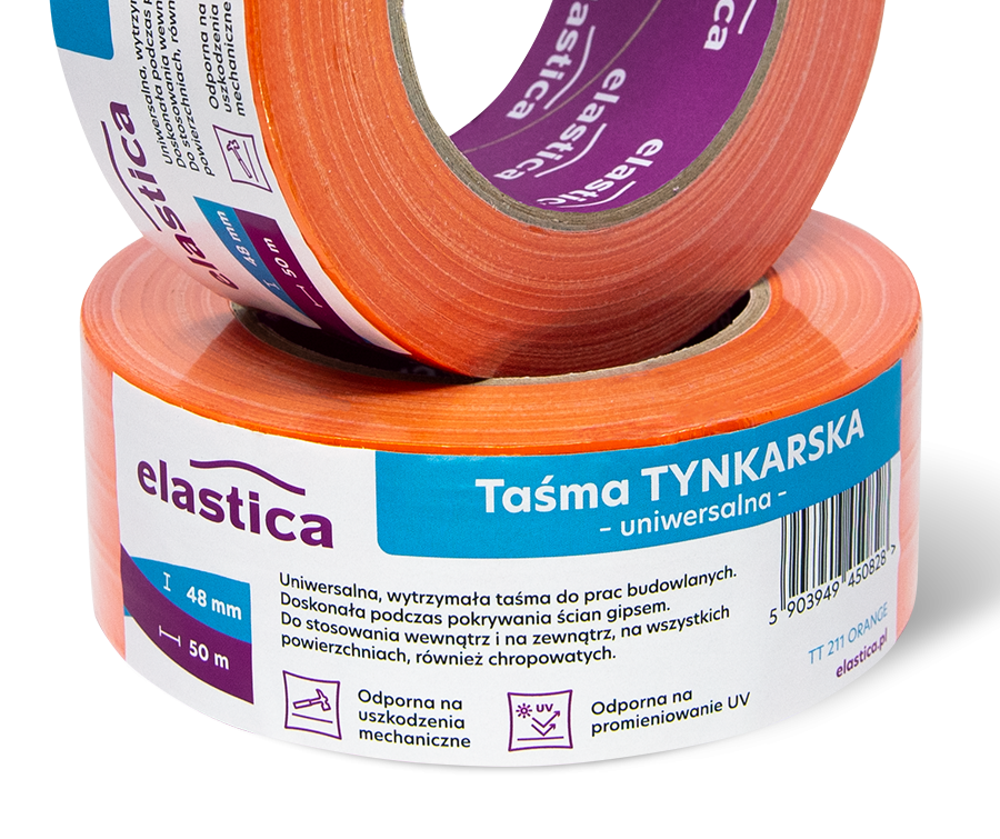 Taśma Tynkarska Elastica 48/50m TT211 ORANGE