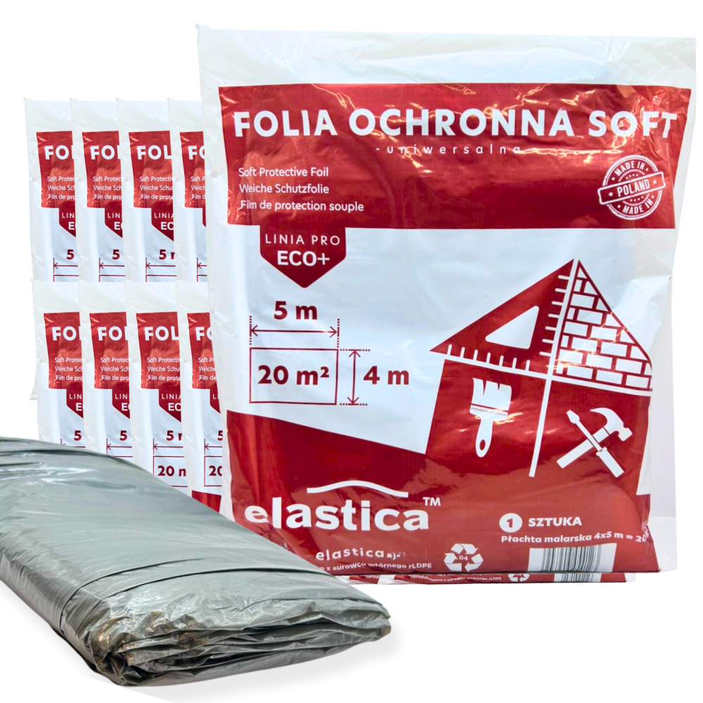 20x Płachta malarska ochronna 4x5 m Elastica SOFT
