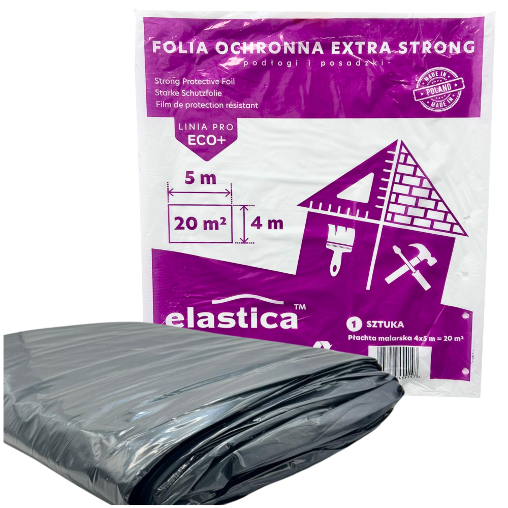 10x Płachta malarska ochronna 4x5 m Elastica EXTRA STRONG