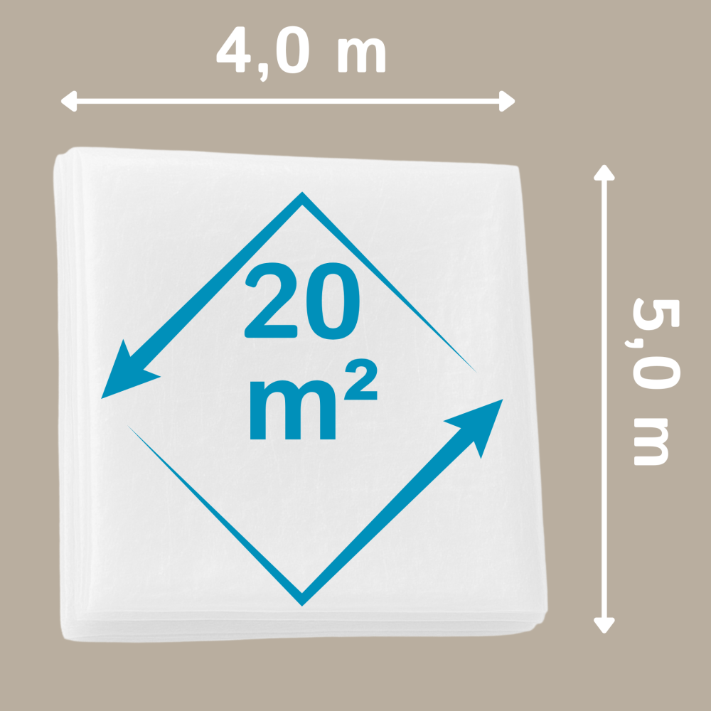 15x Płachta malarska ochronna przeźroczysta 4x5 m Elastica CLEAR