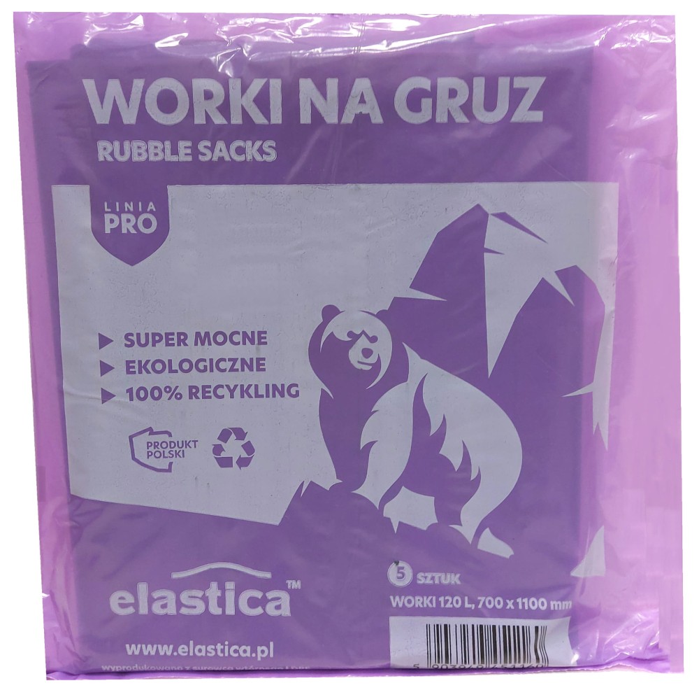 Worki budowlano-remontowe na gruz Elastica 120 litrów