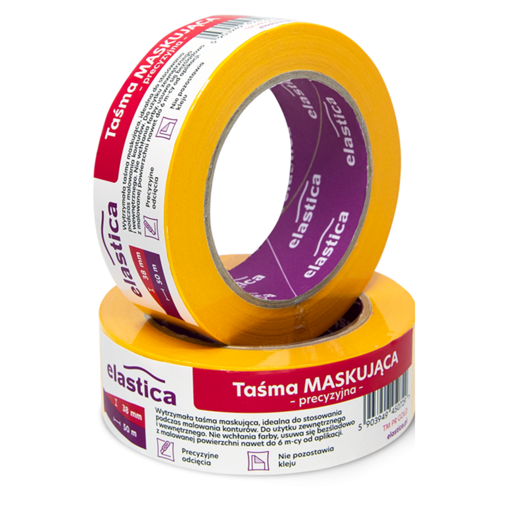 Zestaw malarski: Folia z taśmą SPEEDYMASK 1100/20m + Taśma precyzyjna GOLD 38mm + Nożyk SD-259BG