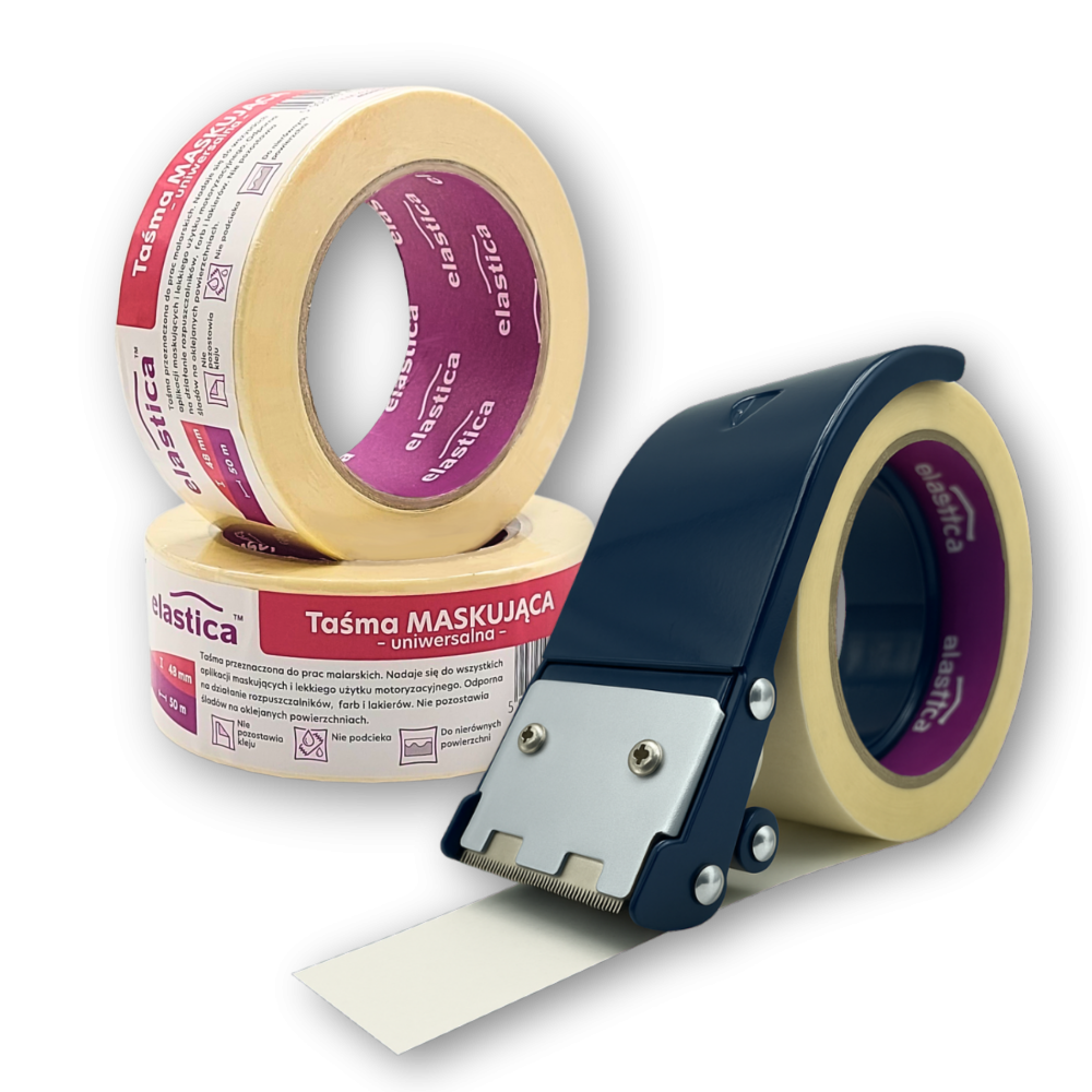 Zestaw Dyspenser ET 226 do taśm malarskich 48-50 mm + Taśma WHITEMASK Elastica 48/50m