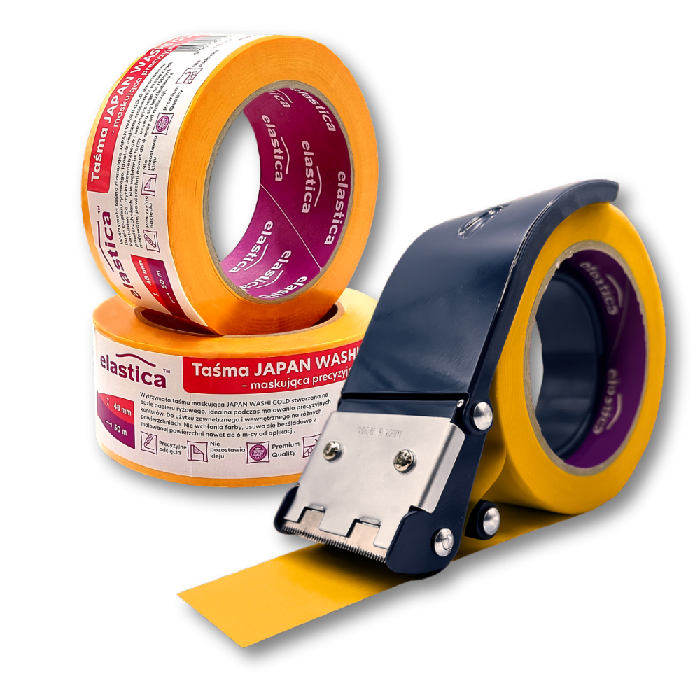 Zestaw Dyspenser ET 226 do taśm malarskich 48-50 mm + Taśma WASHI GOLD Elastica 48/50m