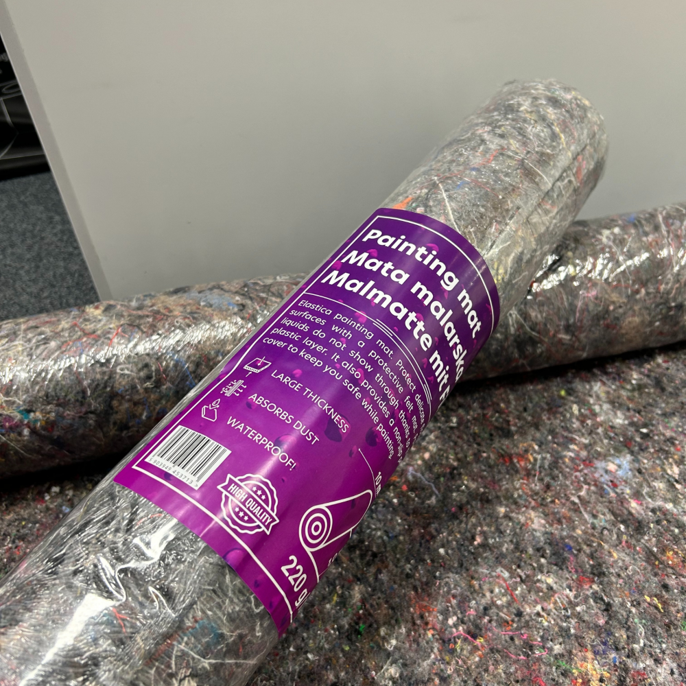 Mata malarska filcowa + DUCT TAPE PRO SILVER Elastica 48mm/50m Srebrna