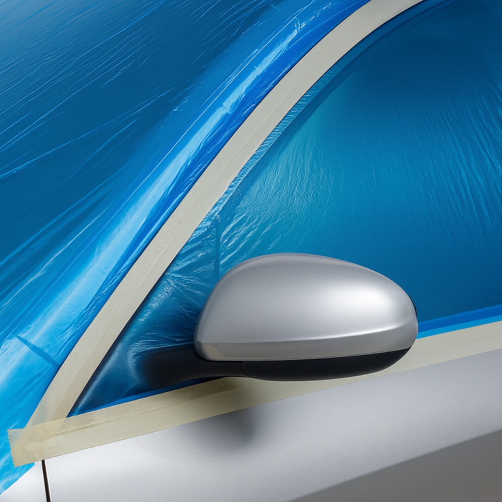 Zestaw lakierniczy: Folia malarska FS 50 BLUE + Taśma maskująca WHITEMASK 38mm/50m