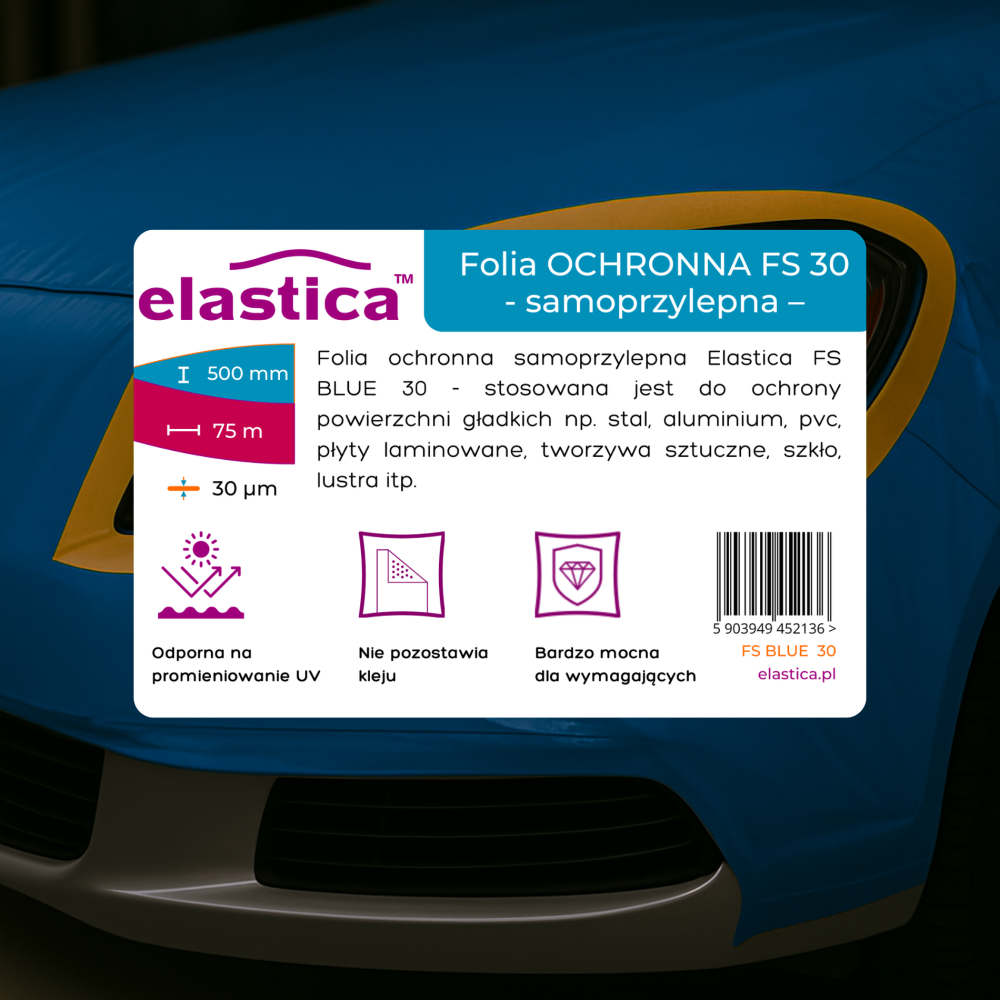 Zestaw lakierniczy: Folia malarska FS 30 BLUE + Taśma maskująca GOLD 38mm/50m