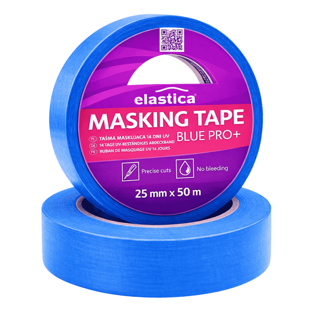 Taśma maskująca malarska 14 dni Elastica UV 25/50m BLUE PRO + 