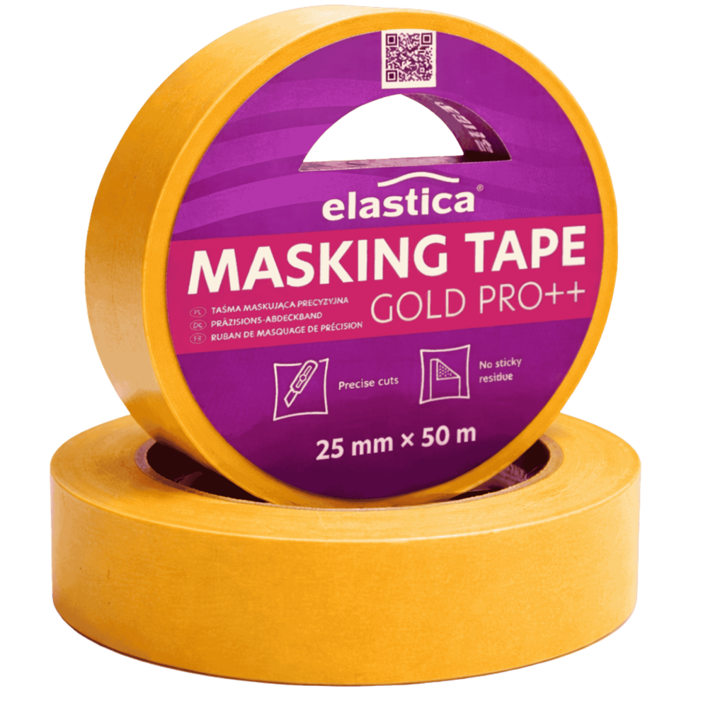 Taśma maskująca precyzyjna 25mm/50m Elastica  GOLD PRO ++