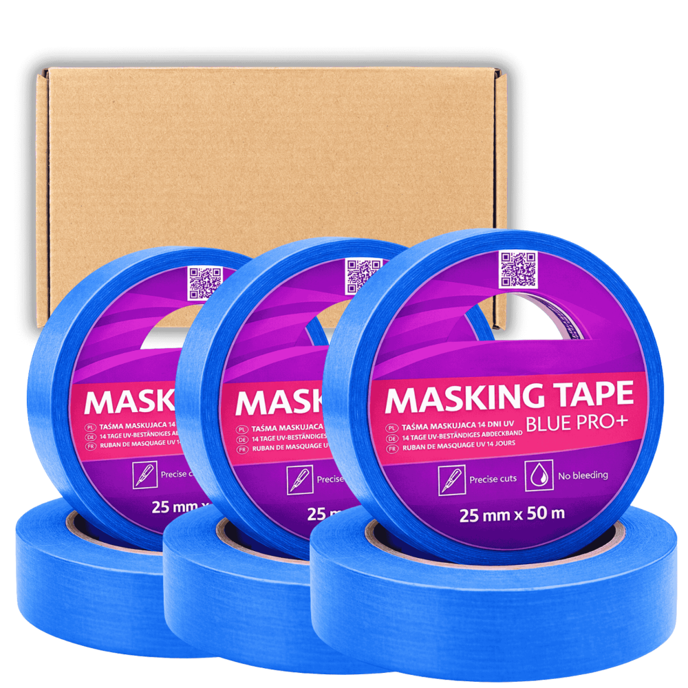 48x Taśma maskująca malarska 14 dni Elastica UV 25/50m BLUE PRO + 