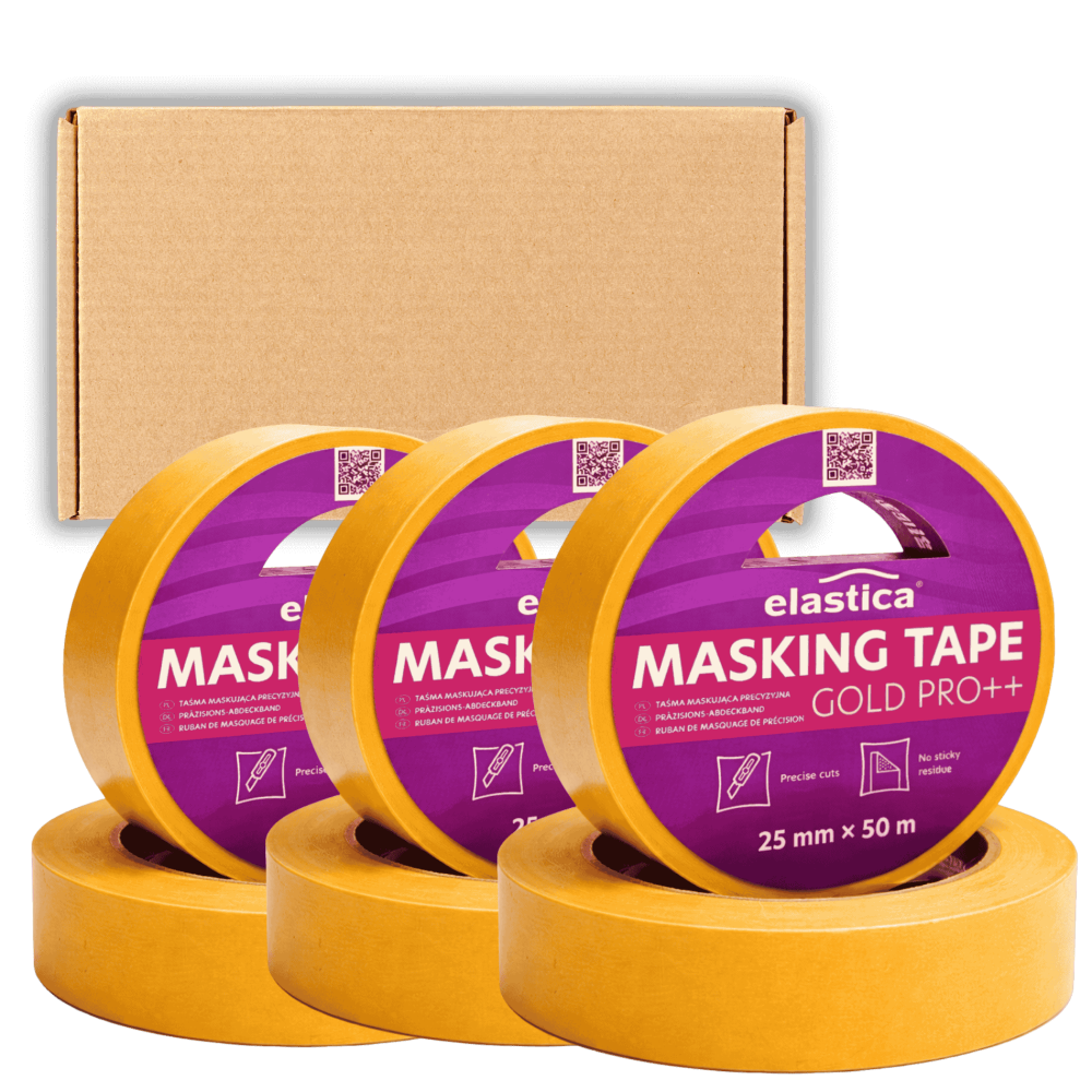 48x Taśma maskująca precyzyjna 25mm/50m Elastica  GOLD PRO ++