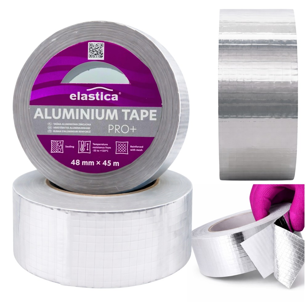 Taśma Aluminiowa Zbrojona Elastica PRO+ 48mm/45m Srebrna