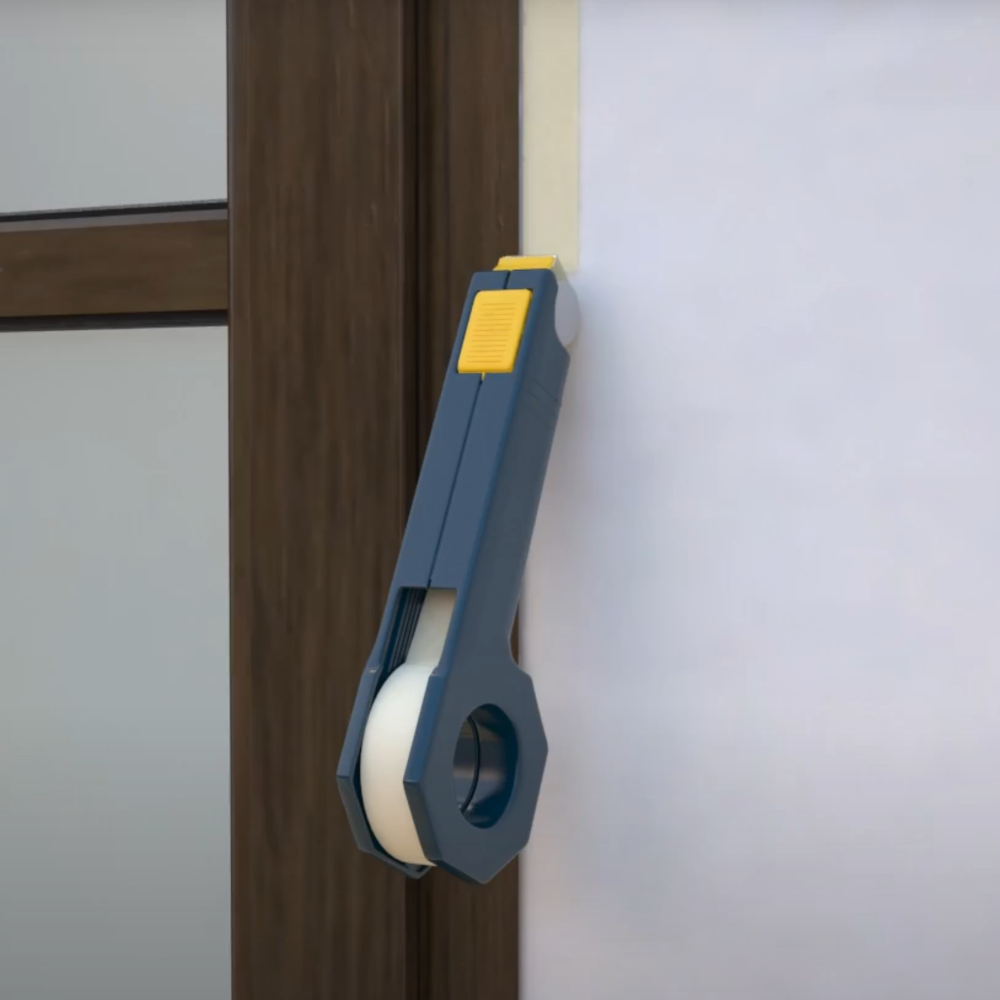 Zestaw Aplikator do Taśm MS-168 + Taśma maskująca 25mm/50m Elastica WHITE MASK PRO