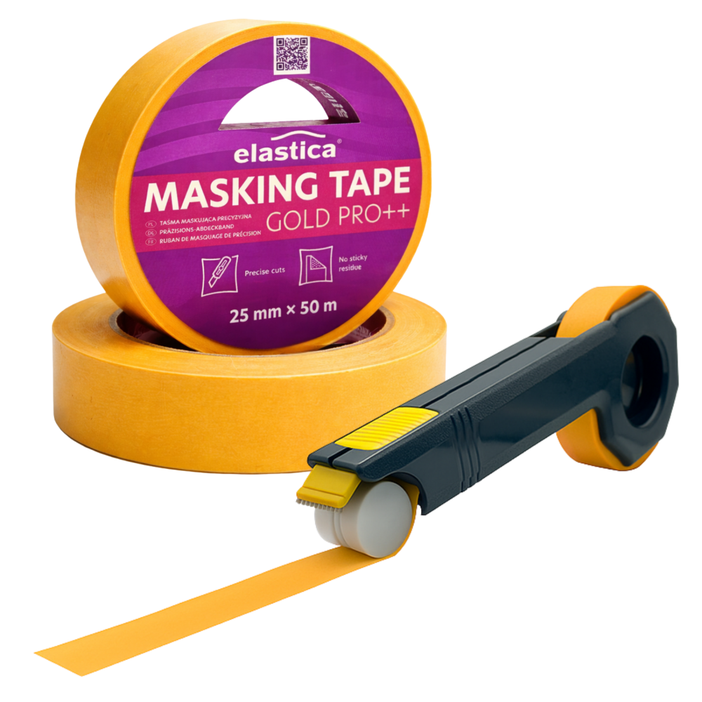 Zestaw Aplikator do Taśm MS-168 + Taśma maskująca 25mm/50m Elastica GOLD PRO ++
