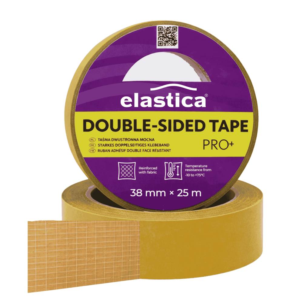 Taśma dwustronna wzmocniona Elastica PRO+ 38/25m przezroczysta