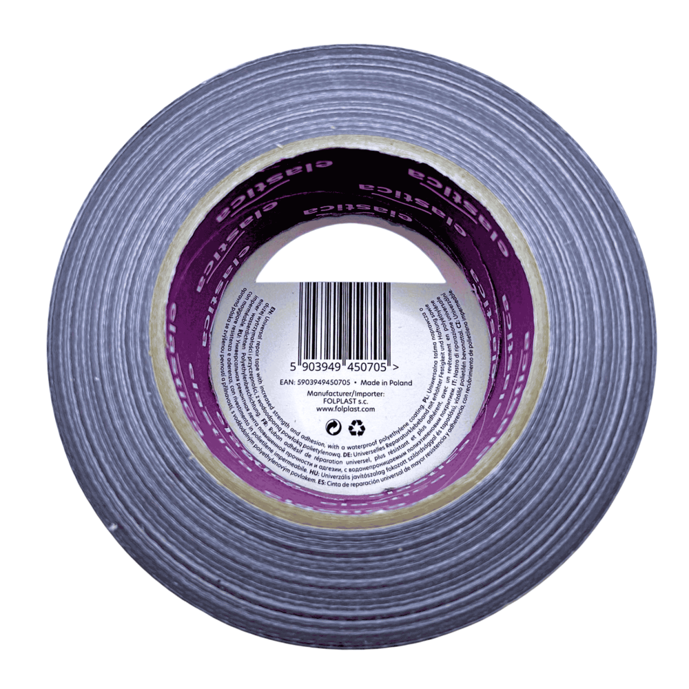 24x Taśma naprawcza uszczelniająca DUCT TAPE Elastica 48mm /50m PRO+  Srebrna Gaffer Gaffa