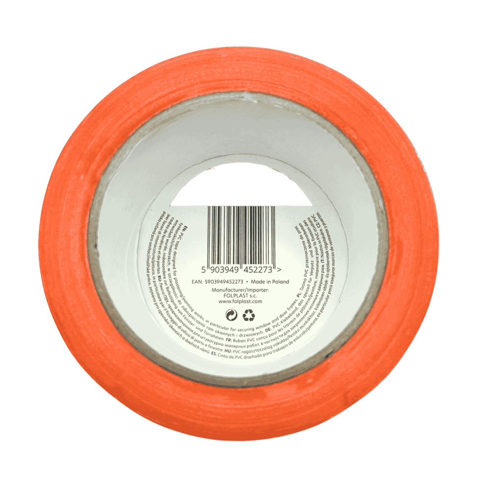 Taśma maskująca Elastica Orange Soft PVC PRO++ do ram okiennych  50mm/33m