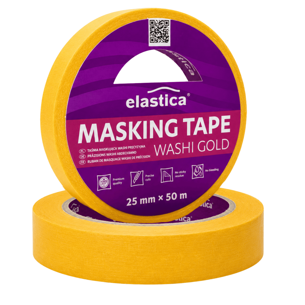 Taśma maskująca Elastica  JAPAN WASHI GOLD 25mm/50m 