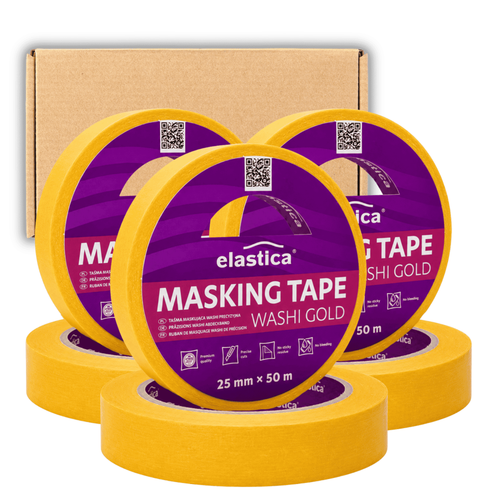48x Taśma maskująca Elastica  JAPAN WASHI GOLD 25mm/50m 