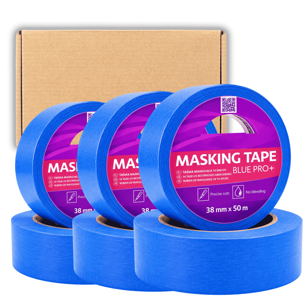 32x Taśma maskująca malarska 14 dni Elastica UV 38/50m BLUE PRO + 