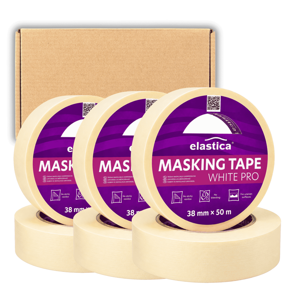 32x  Taśma maskująca uniwersalna 38mm/50m Elastica WHITE MASK PRO