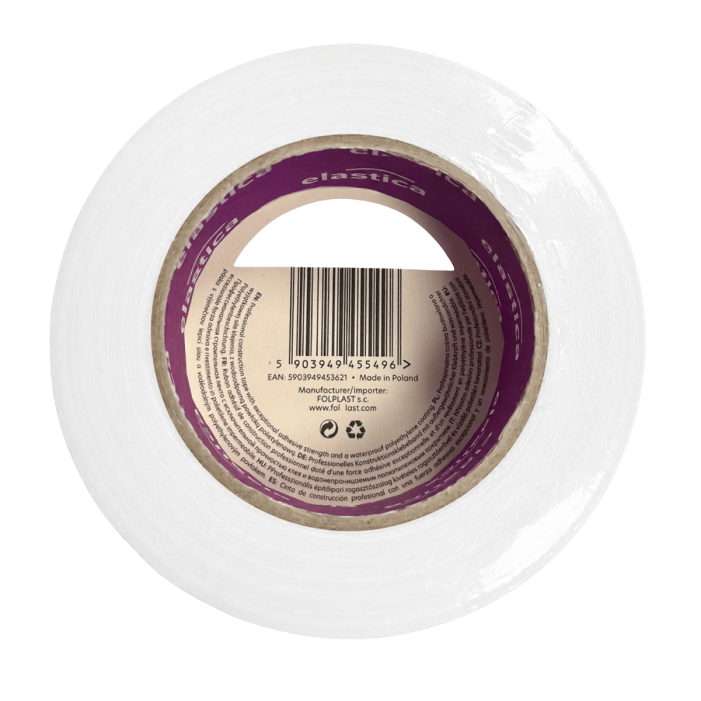 Taśma naprawcza uszczelniająca DUCT TAPE WHITE Elastica 48mm /50m PRO biała Gaffer Gaffa 