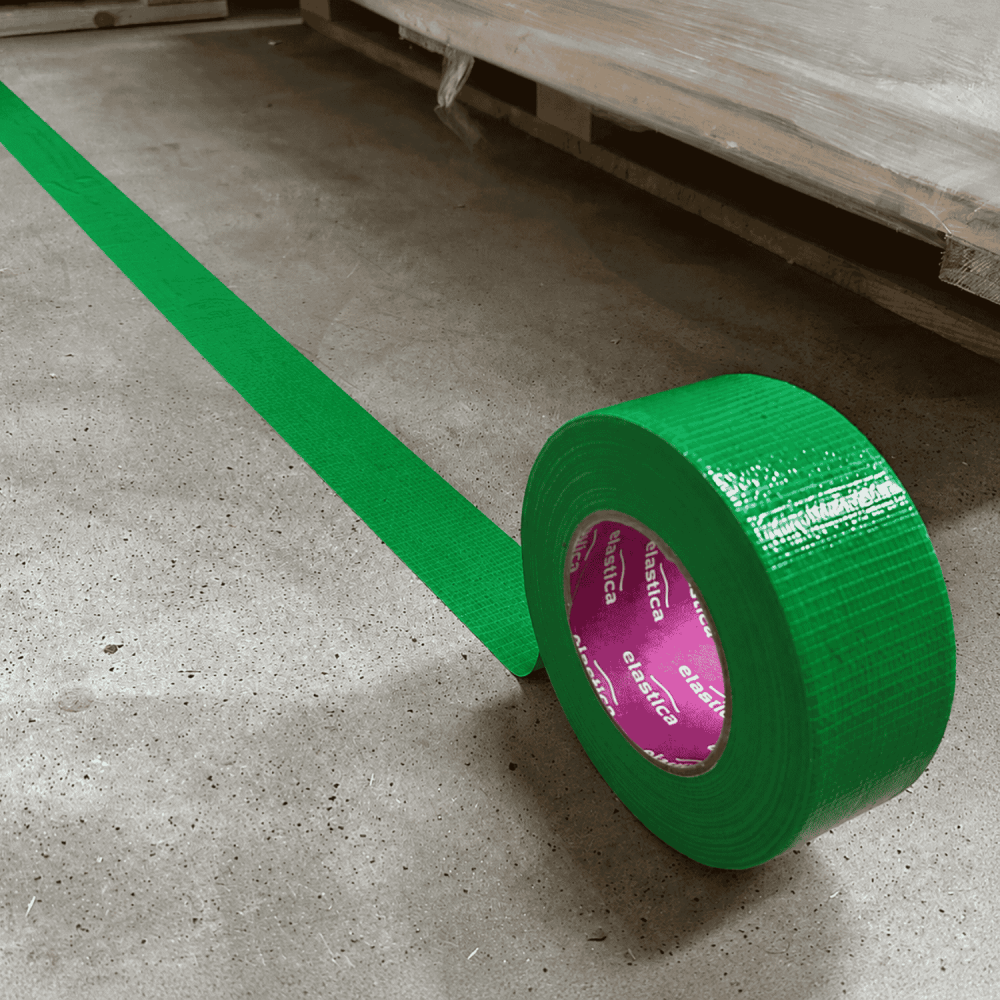 Taśma naprawcza uszczelniająca DUCT TAPE GREEN Elastica 50mm/50m PRO ++ zielona Gaffer Gaffa