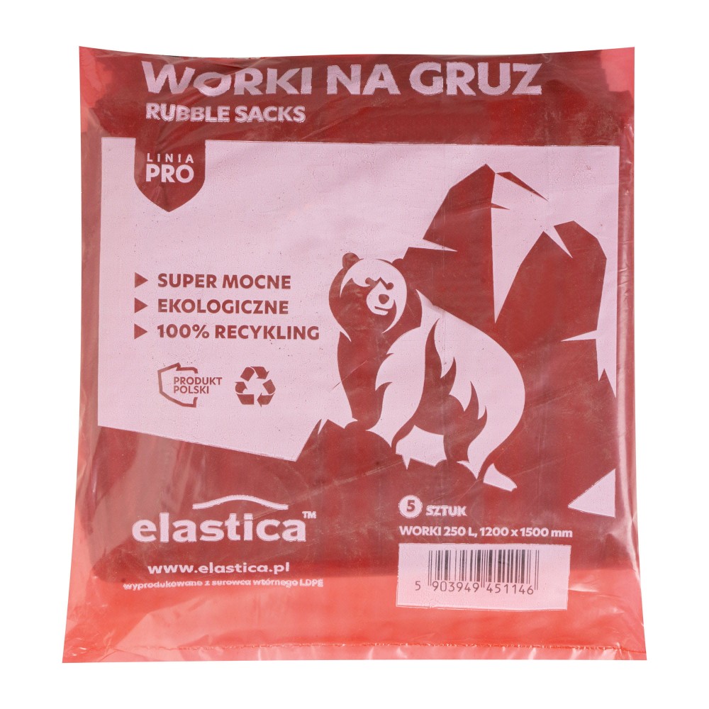 Worki budowlano-remontowe na gruz Elastica 250 litrów 