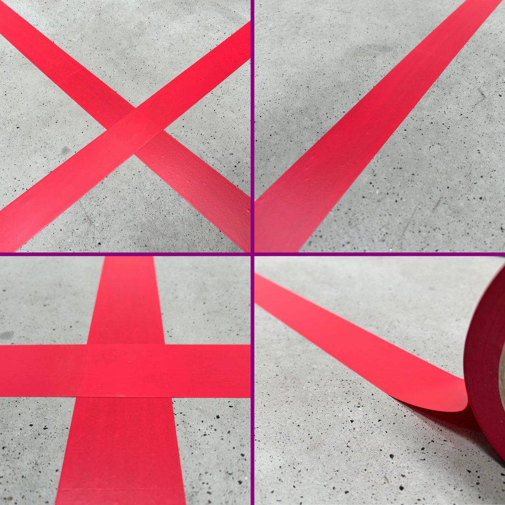 Taśma Ostrzegawcza Elastica PREMIUM PVC 50mm/33m  RED 