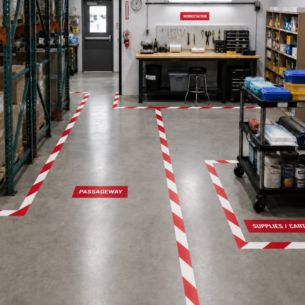 Taśma Ostrzegawcza Elastica PREMIUM PVC 50mm/33m WHITE/RED