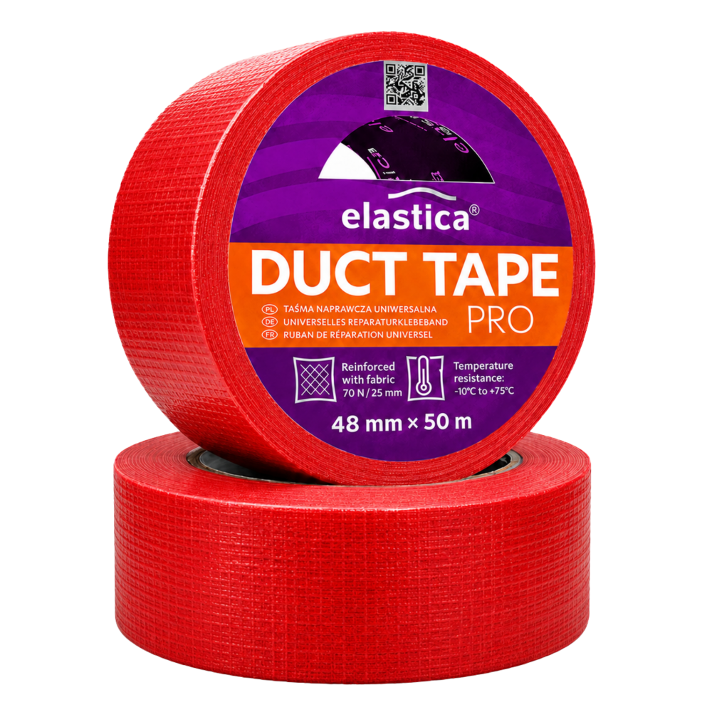 Taśma naprawcza uszczelniająca DUCT TAPE RED Elastica 48mm/50m TU101 Czerwona Gaffer Gaffa