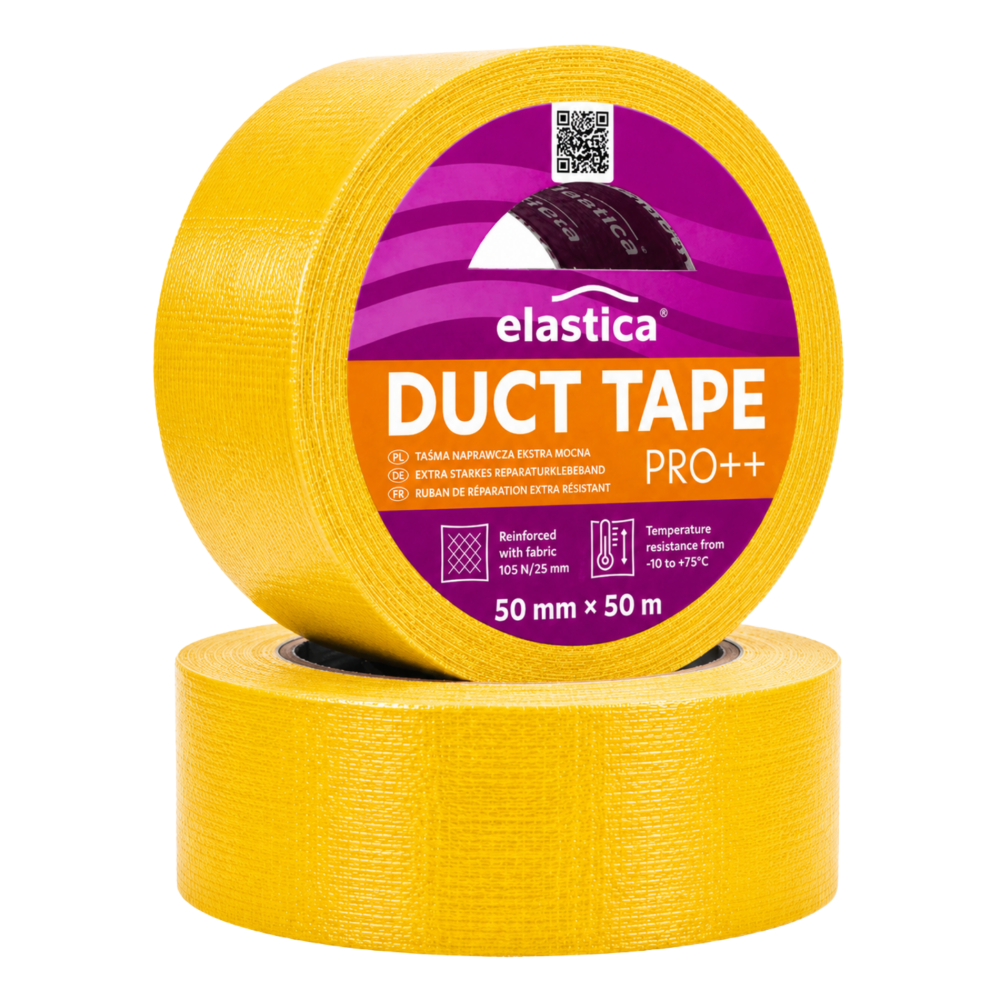Taśma naprawcza uszczelniająca DUCT TAPE YELLOW Elastica 50mm/50m TB421 Żółta Gaffer Gaffa