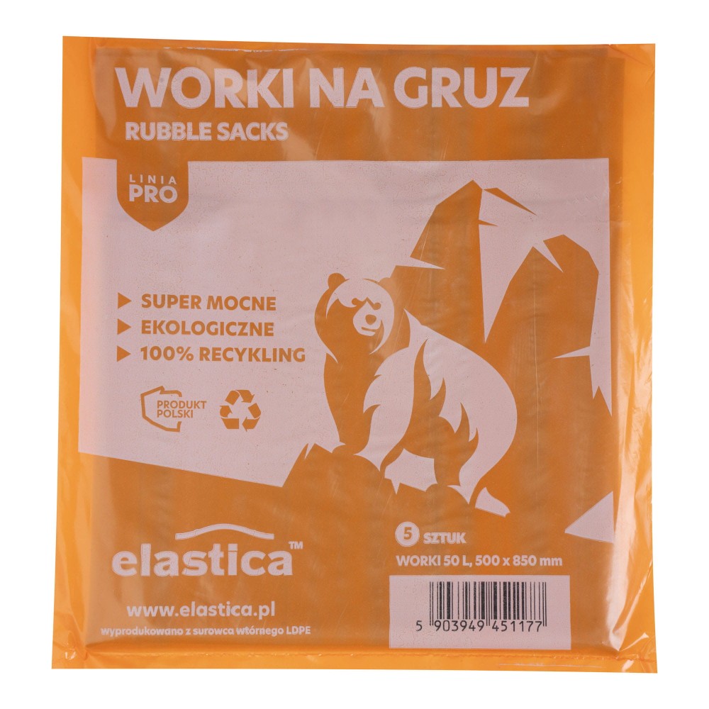 Worki budowlano-remontowe na gruz Elastica 50 litrów 