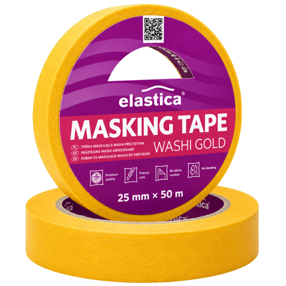 Taśma maskująca Elastica  JAPAN WASHI GOLD 25mm/50m 