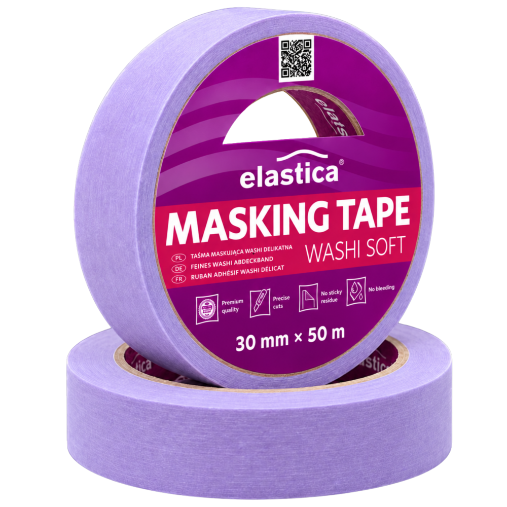 Taśma maskująca Elastica  JAPAN WASHI SOFT VIOLET 30mm/50m 