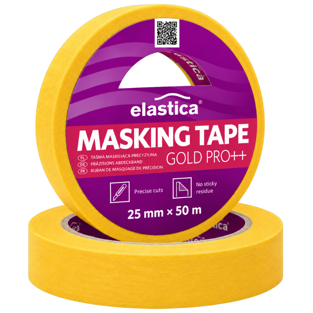 Taśma maskująca precyzyjna 25mm/50m Elastica  GOLD PRO ++