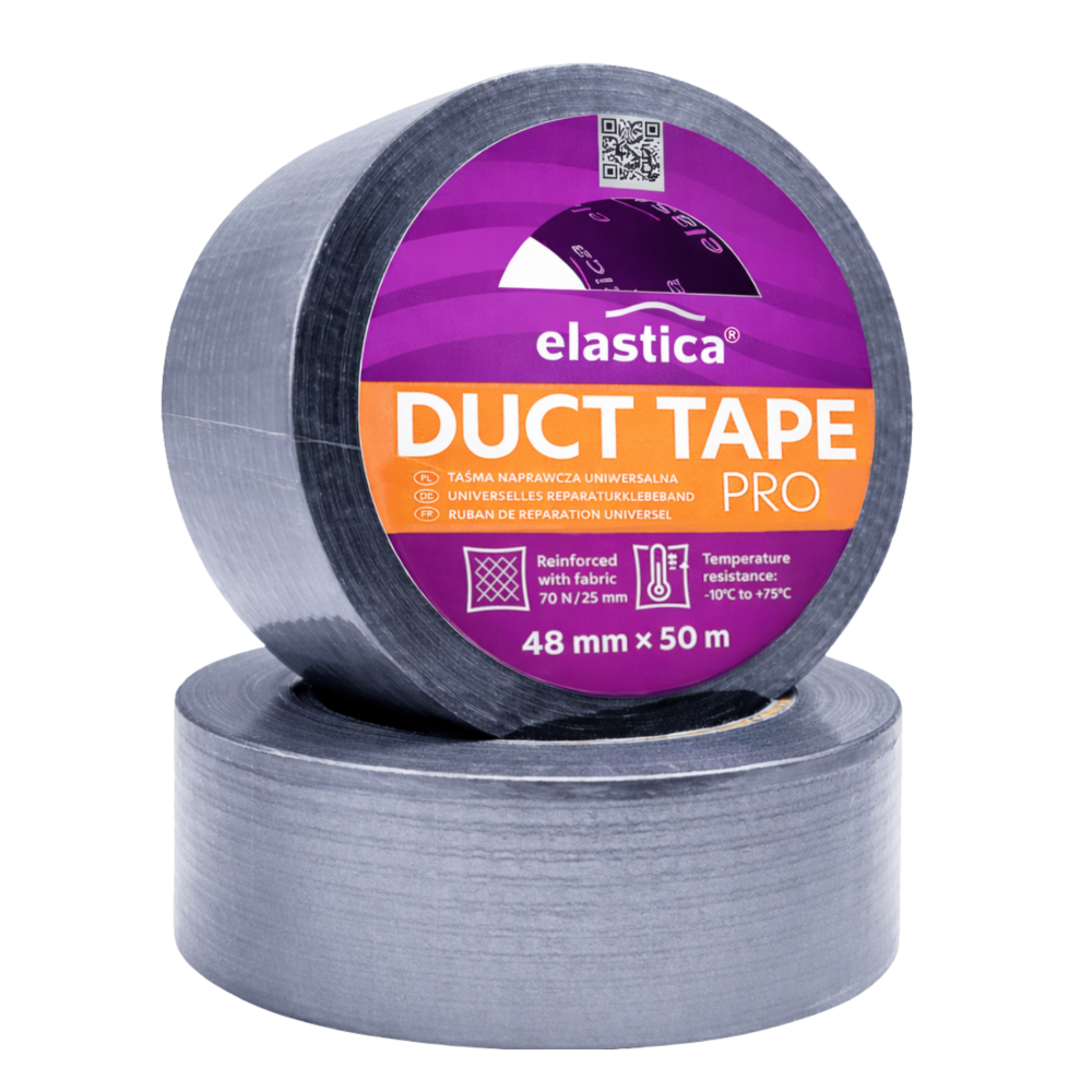 24x Taśma naprawcza DUCT TAPE PRO SILVER Elastica 48mm/50m  Gaffer Gaffa