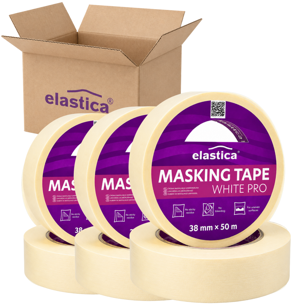32x  Taśma maskująca uniwersalna 38mm/50m Elastica WHITE MASK PRO